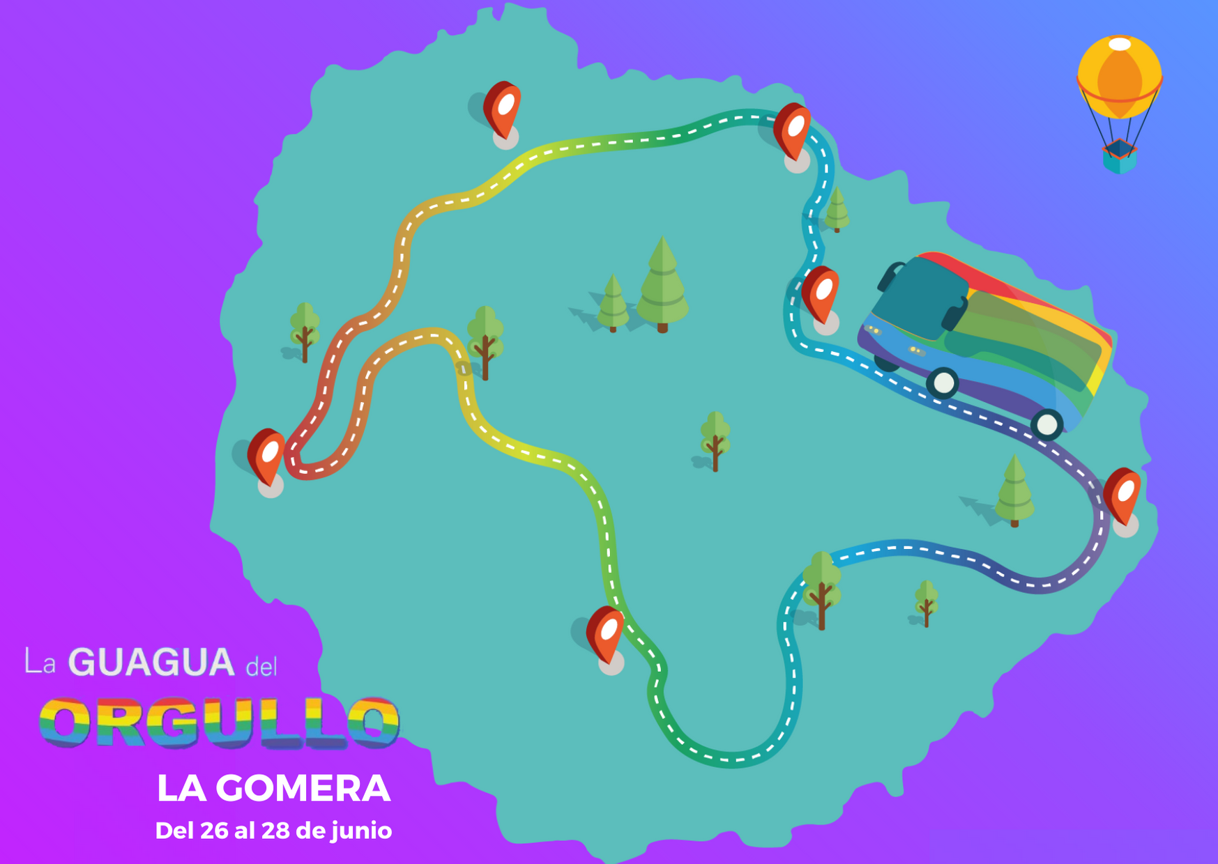 Imagen de El Cabildo promueve el primer Orgullo LGBTIQ+ de la isla de La Gomera con 'La Guagua del Orgullo'